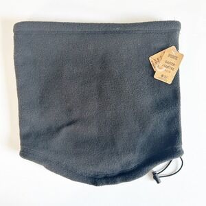 PINK Victorias Secret Fleece Gaiter Neck Warmer Black Adjustable Drawstring OS